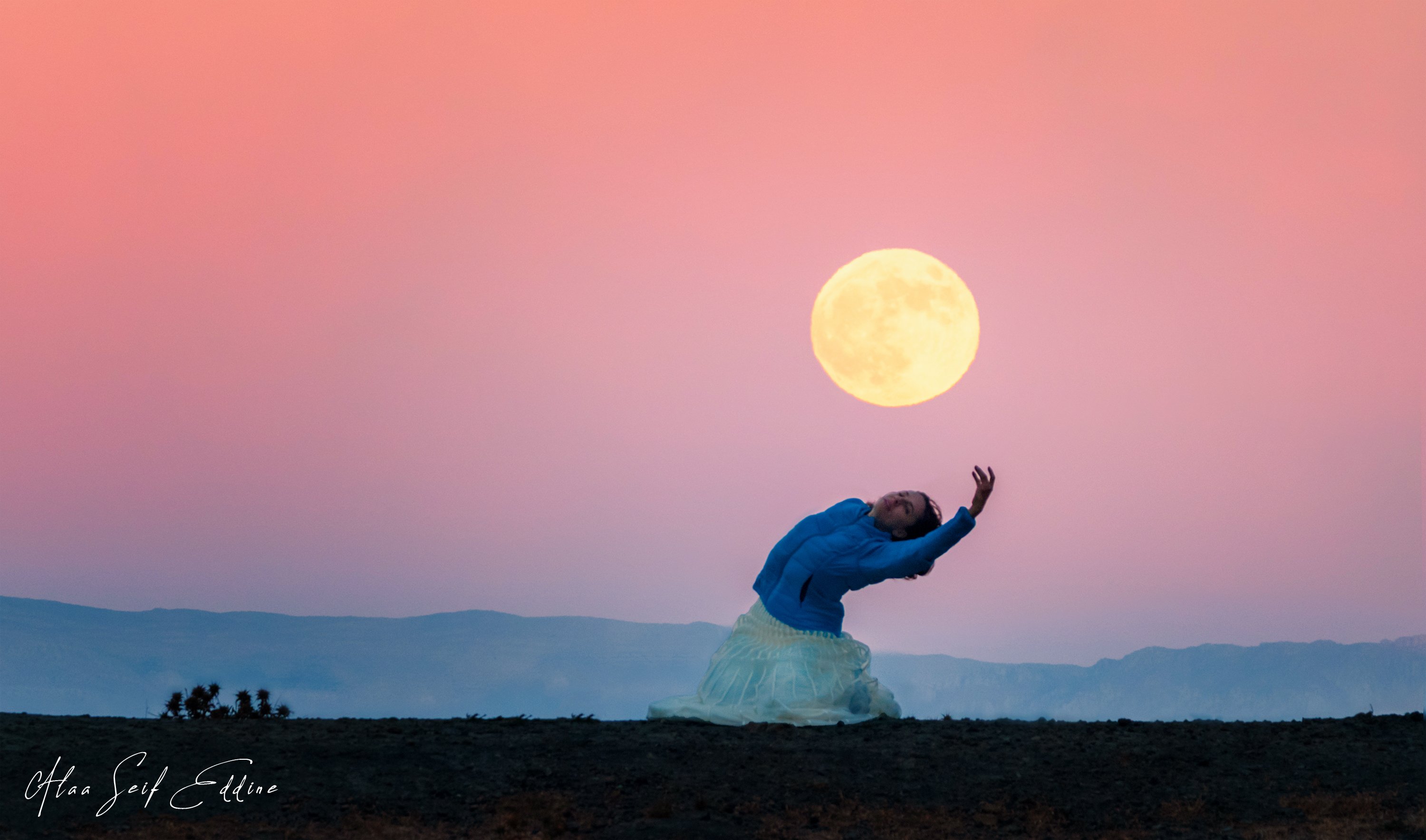 moon, landscape, portrait, Alaa Seif Eddine