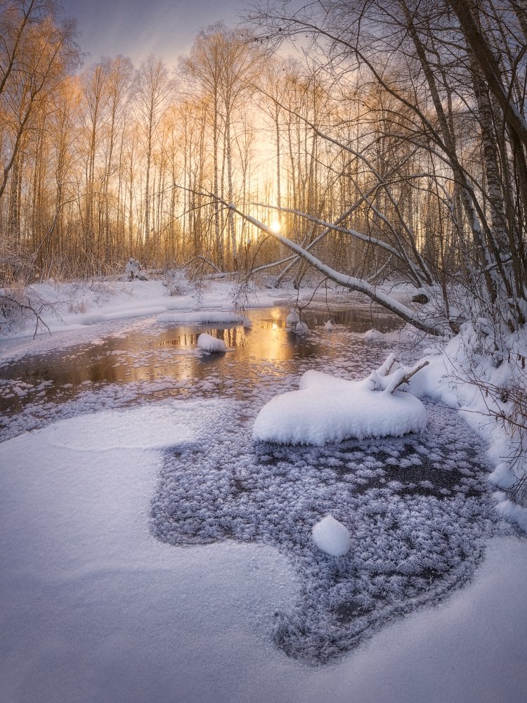 зима, река, Дмитрий Медянцев