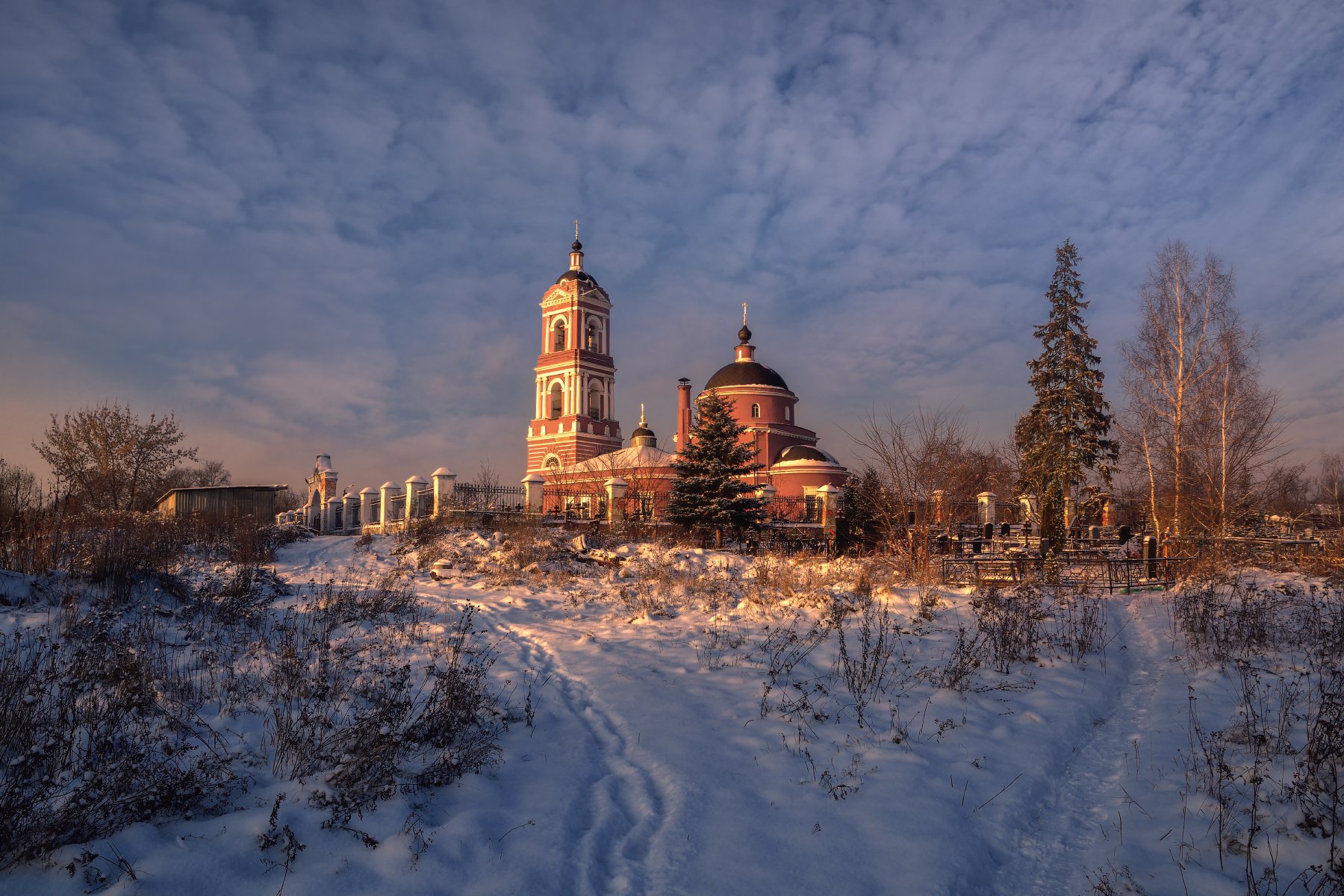 зима,вечер,снег,мороз,церковь,небо,облака,свет,богослово, Виталий Полуэктов