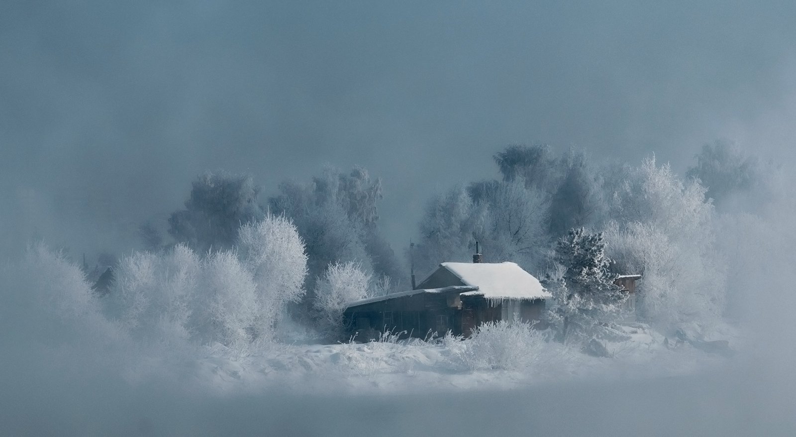 ангара зима зимний дом мороз иней куржак, Андрей Таничев