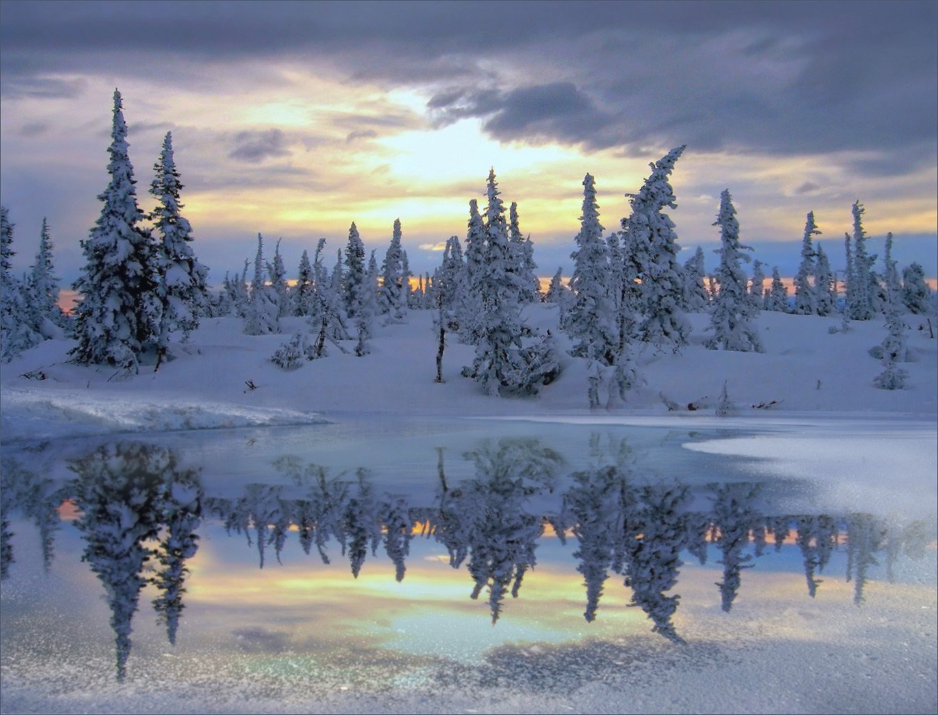 пейзаж зимний сказочный лес, Александр Гусаков