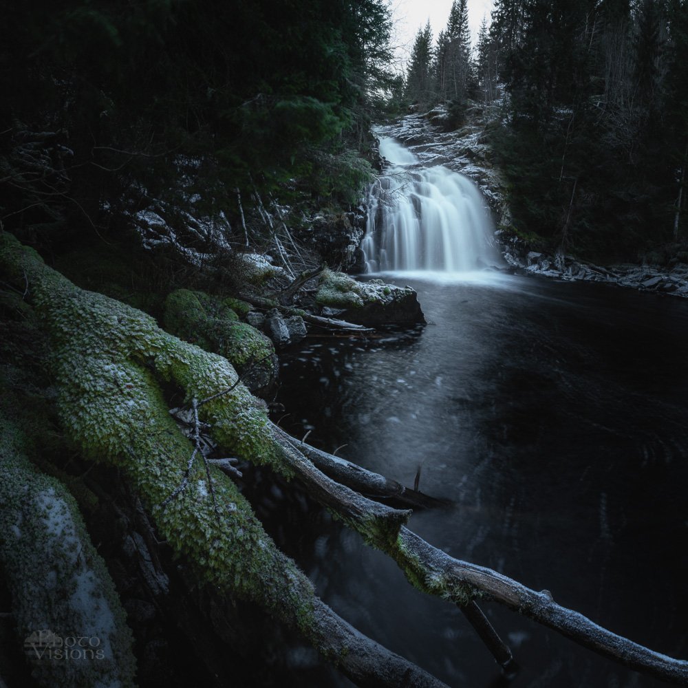 forest,river,waterfall,norway,dark,moody,water,long exposure,, Adrian Szatewicz