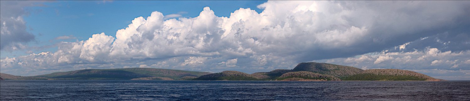 белое море,  архипелаг кузова, русский кузов, немецкий кузов, облачная феерия, панорама, полярик, Kaiser Sozo