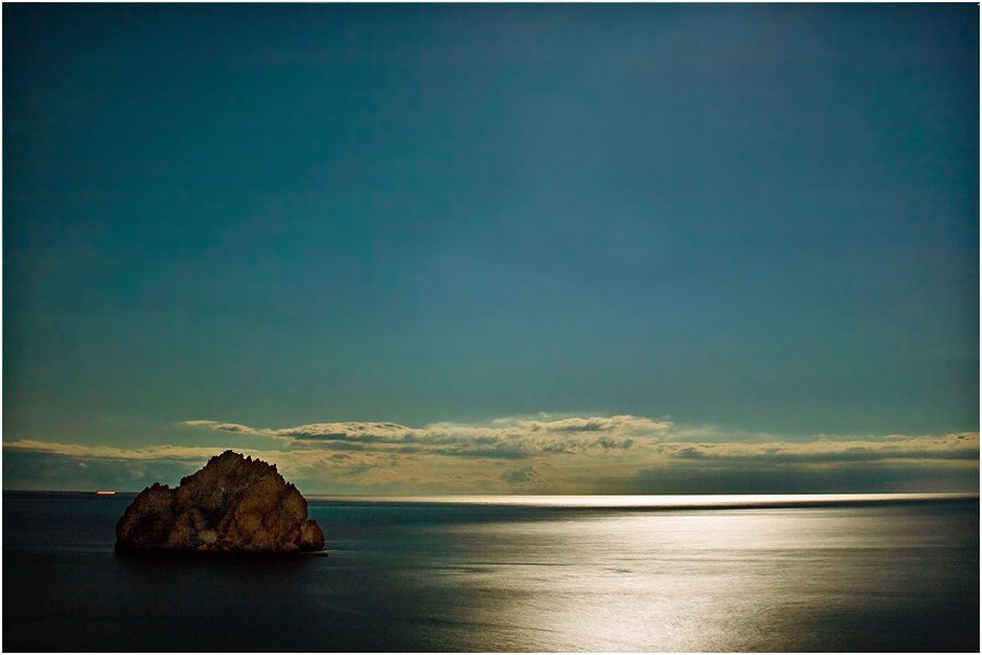 пейзаж, природа, море, ночь, Александр Батурский