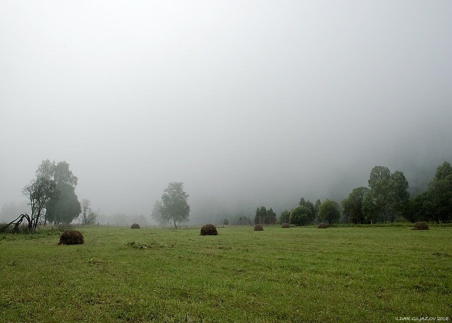 урал, туман, утро, поле, Ildar