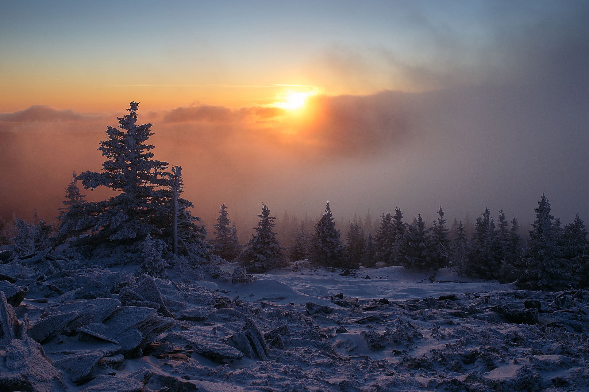 лес, зима, снег, природа, пейзаж, урал, горы, Евгений Толкачёв