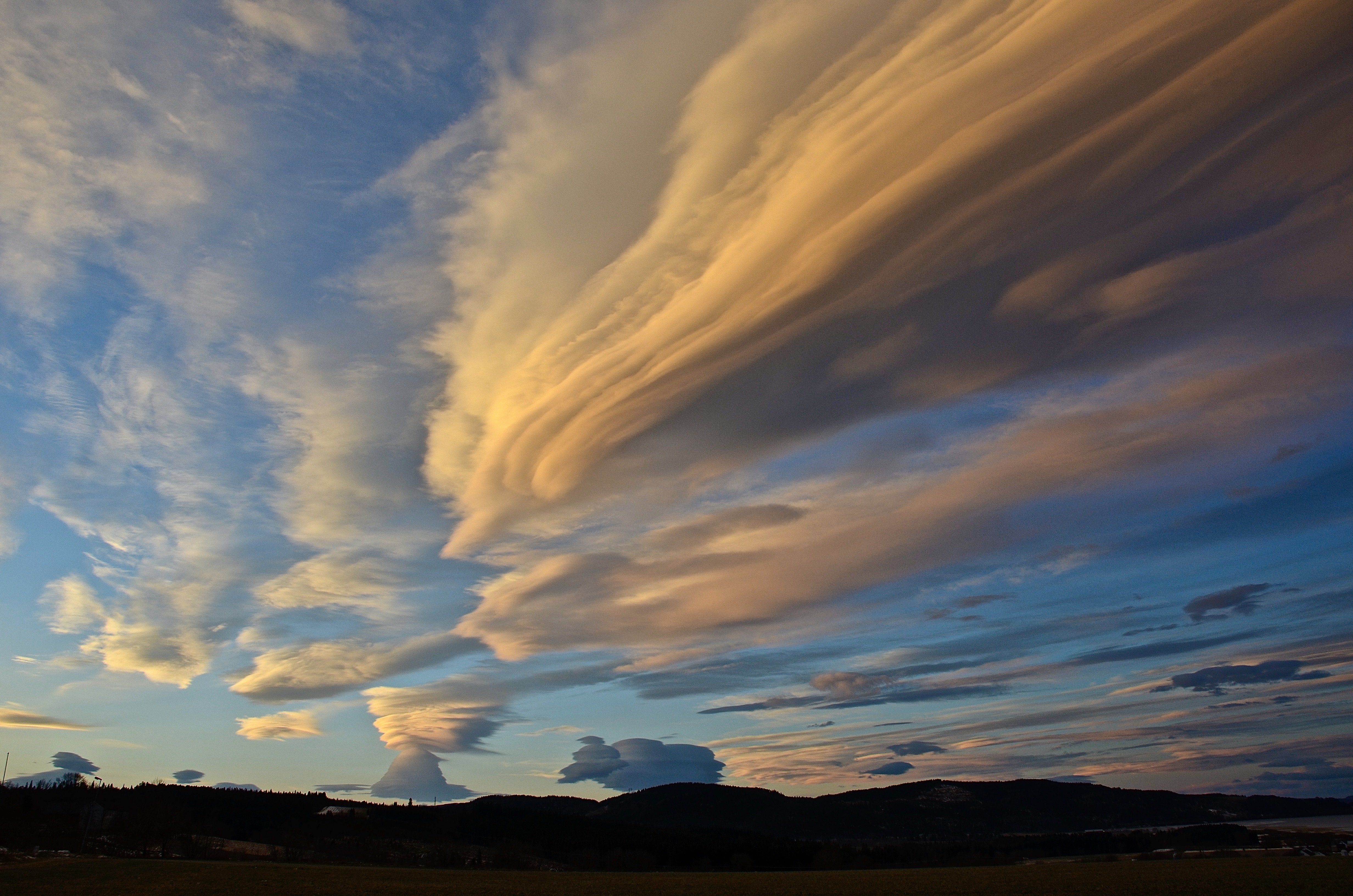landscape, nature, clouds, sky, colors, light, Norway, pattern, lenticular clouds, , Svetlana Povarova Ree