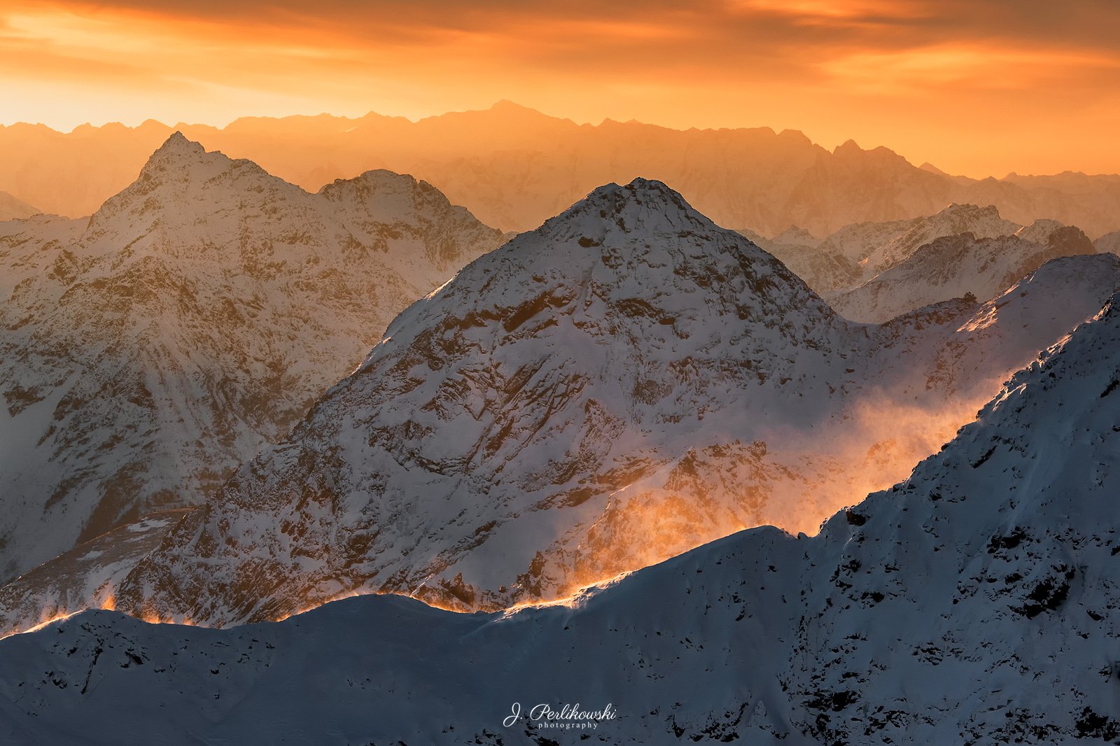 Alps, morning, sunrise, mountains, winter, Jakub Perlikowski