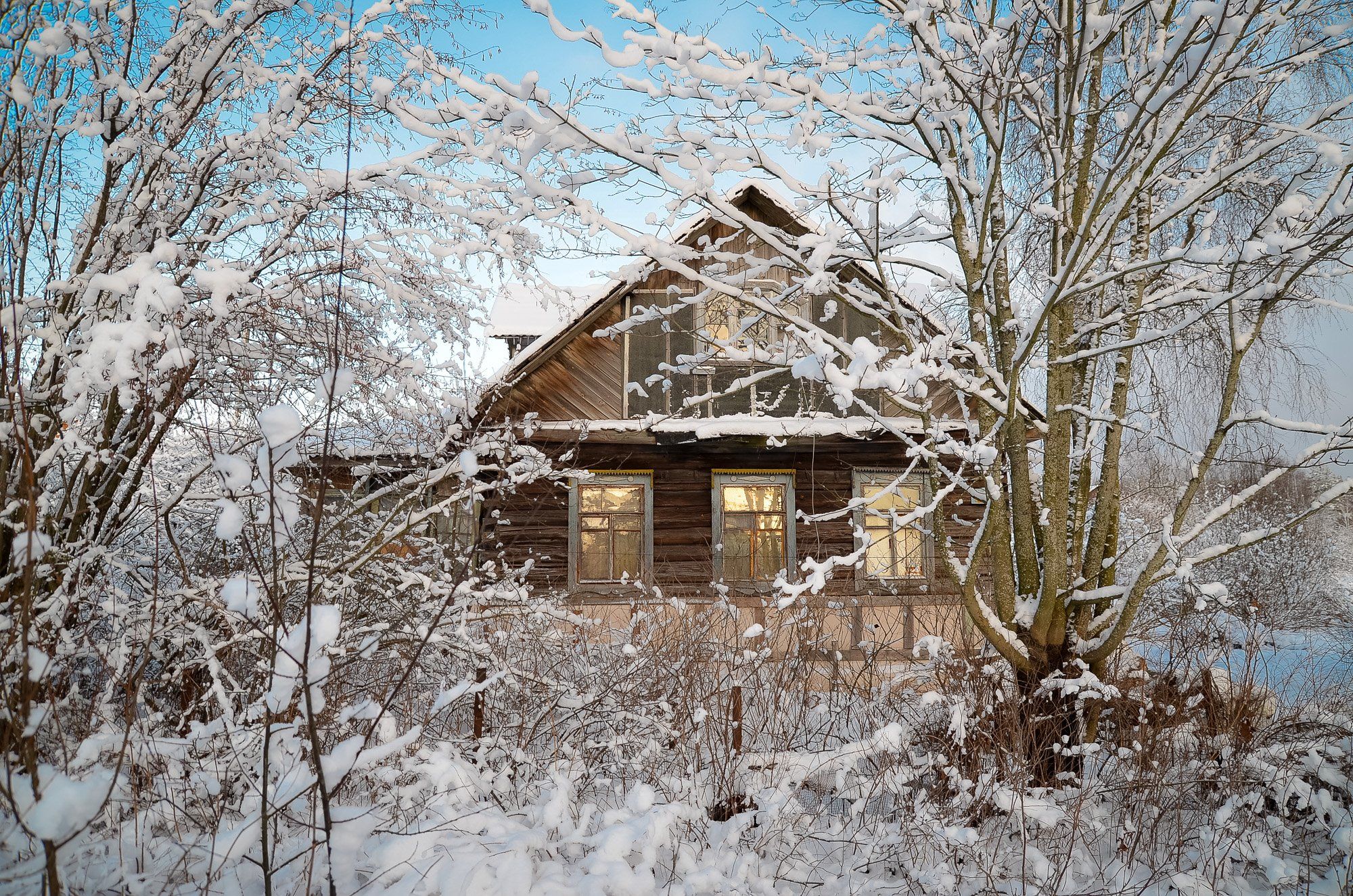 зима, мороз, снег, деревня, красота, тишина, Валерий Верещако
