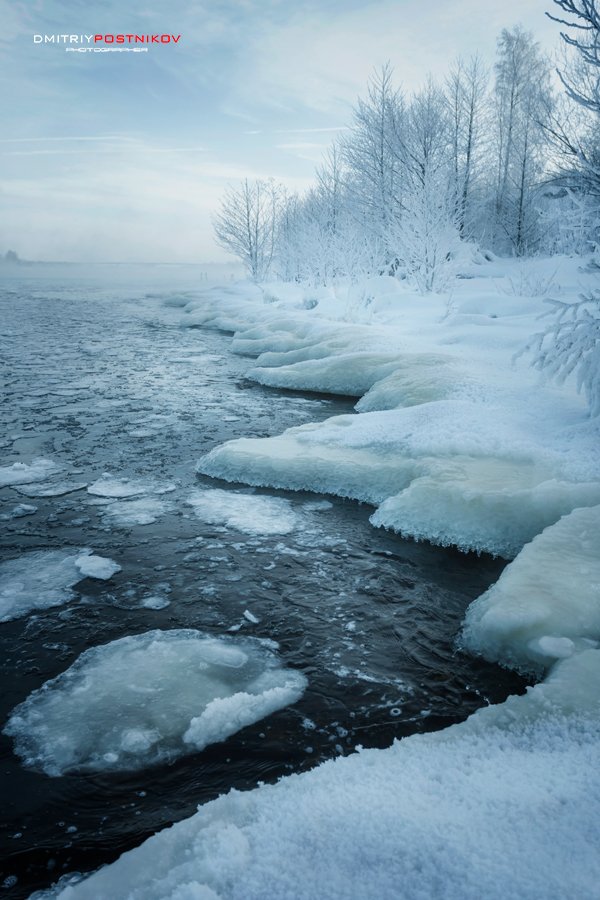 пейзаж,природа,зима,река,волга,дубна,, Дмитрий Постников.