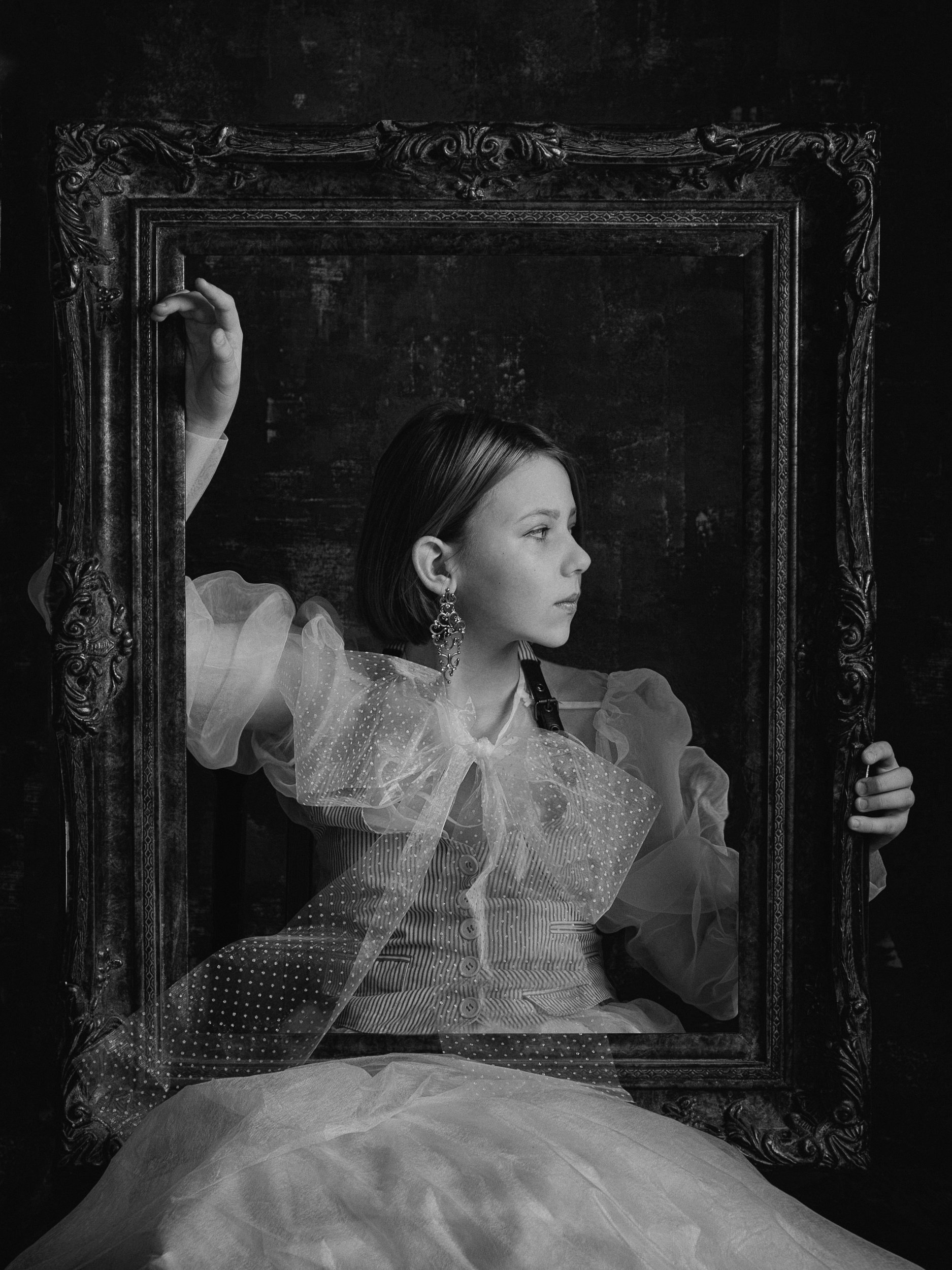 чб постановка чернобелый детский портрет, Вера Шамраева