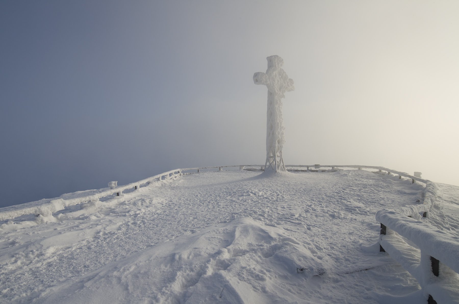 winter, snow, frost, foggy, blue, cold, landscape, bieszczady, poland,  Mirek Pruchnicki