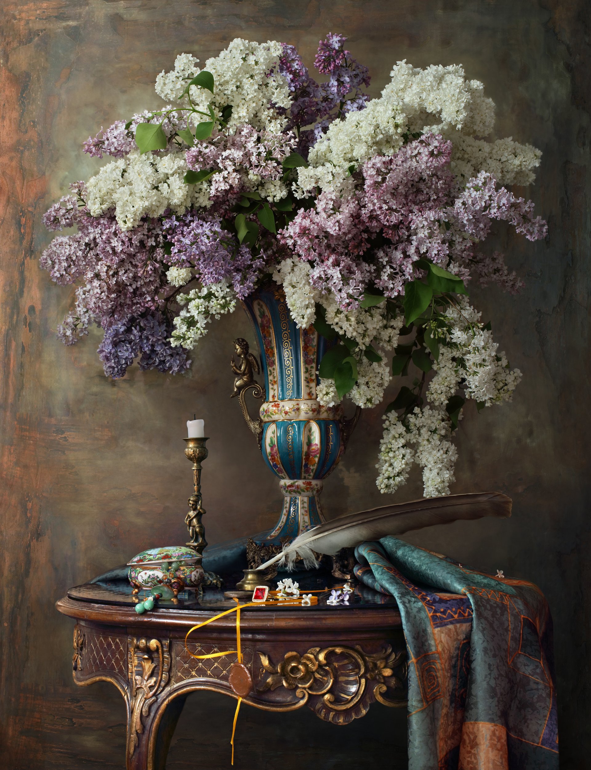 сирень, цветы, ваза, букет, стол, декорация, историческое, бароко , Андрей Морозов