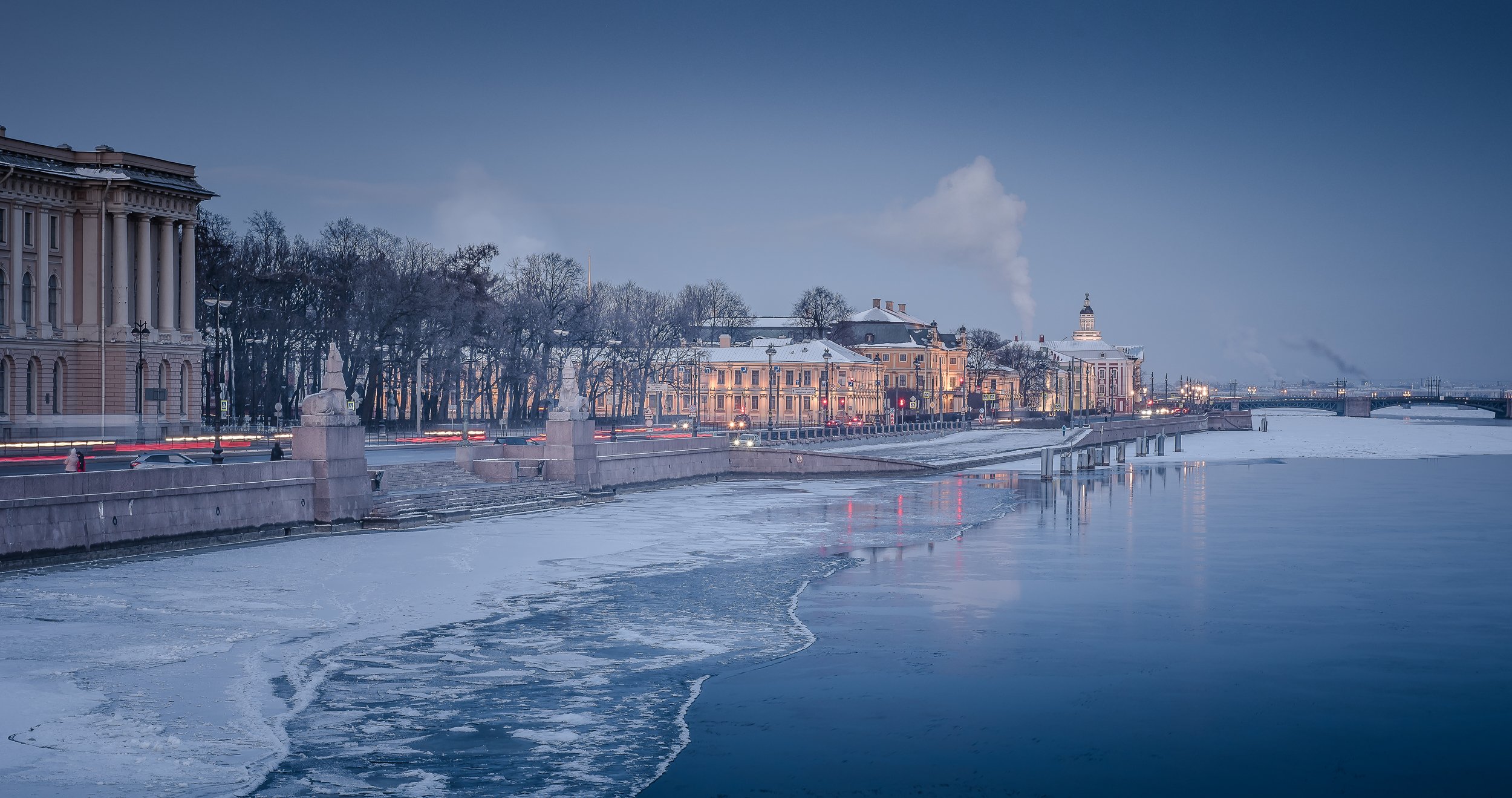 Нева Петербург зима