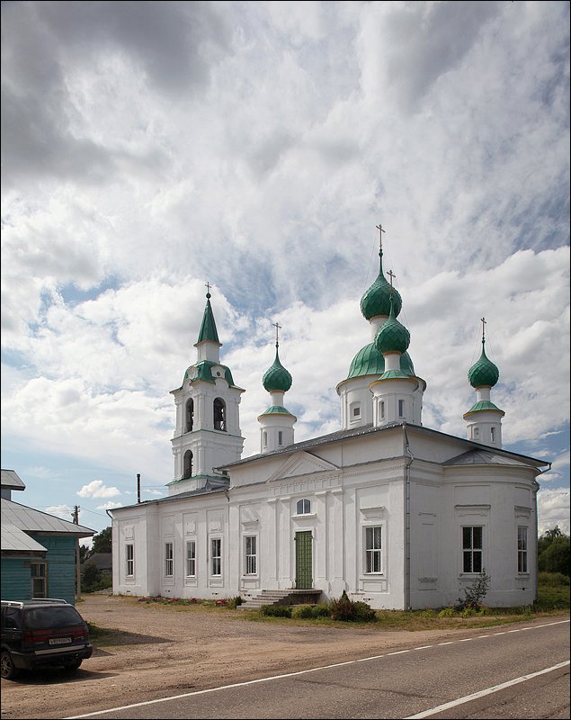 лето, небо, церковь, храм, облака,, Victor Pechenev