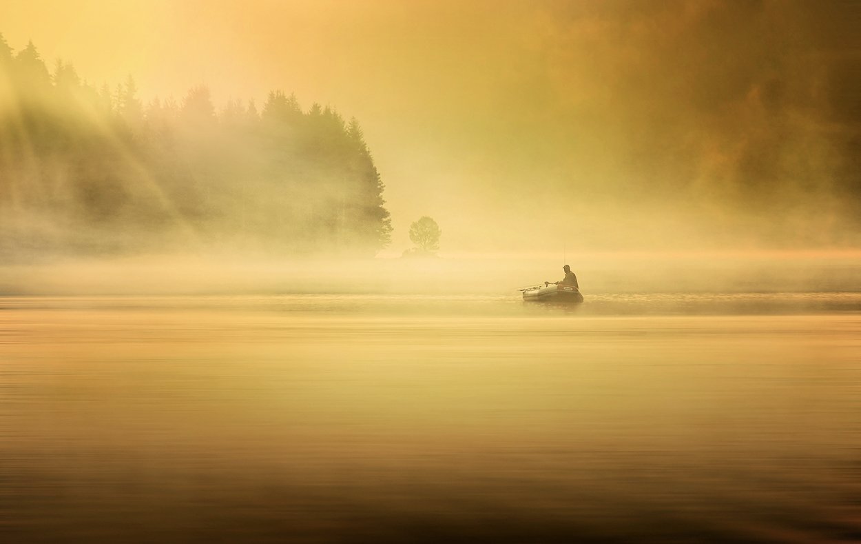 Beglika, Bulgaria, Fishing, Mist, Morning, Albena Markova