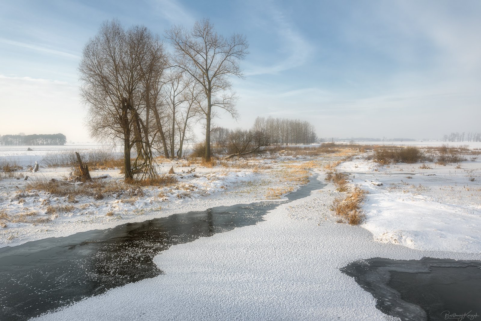winter, river, landscape, nature, Bartłomiej Kończak