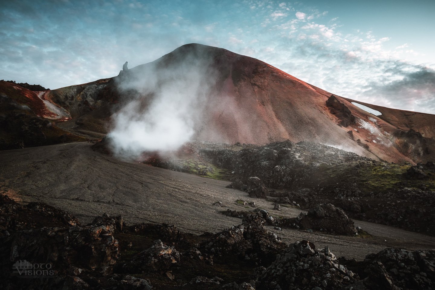 iceland,landmannalaugar,mountains,volcano,volcanic,steam,evening,summer,mood,, Adrian Szatewicz