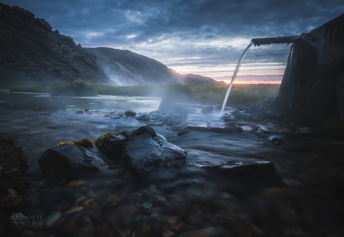 iceland,hot springs,landmannalaugar,volcanic,night,summer,summertime,, Adrian Szatewicz