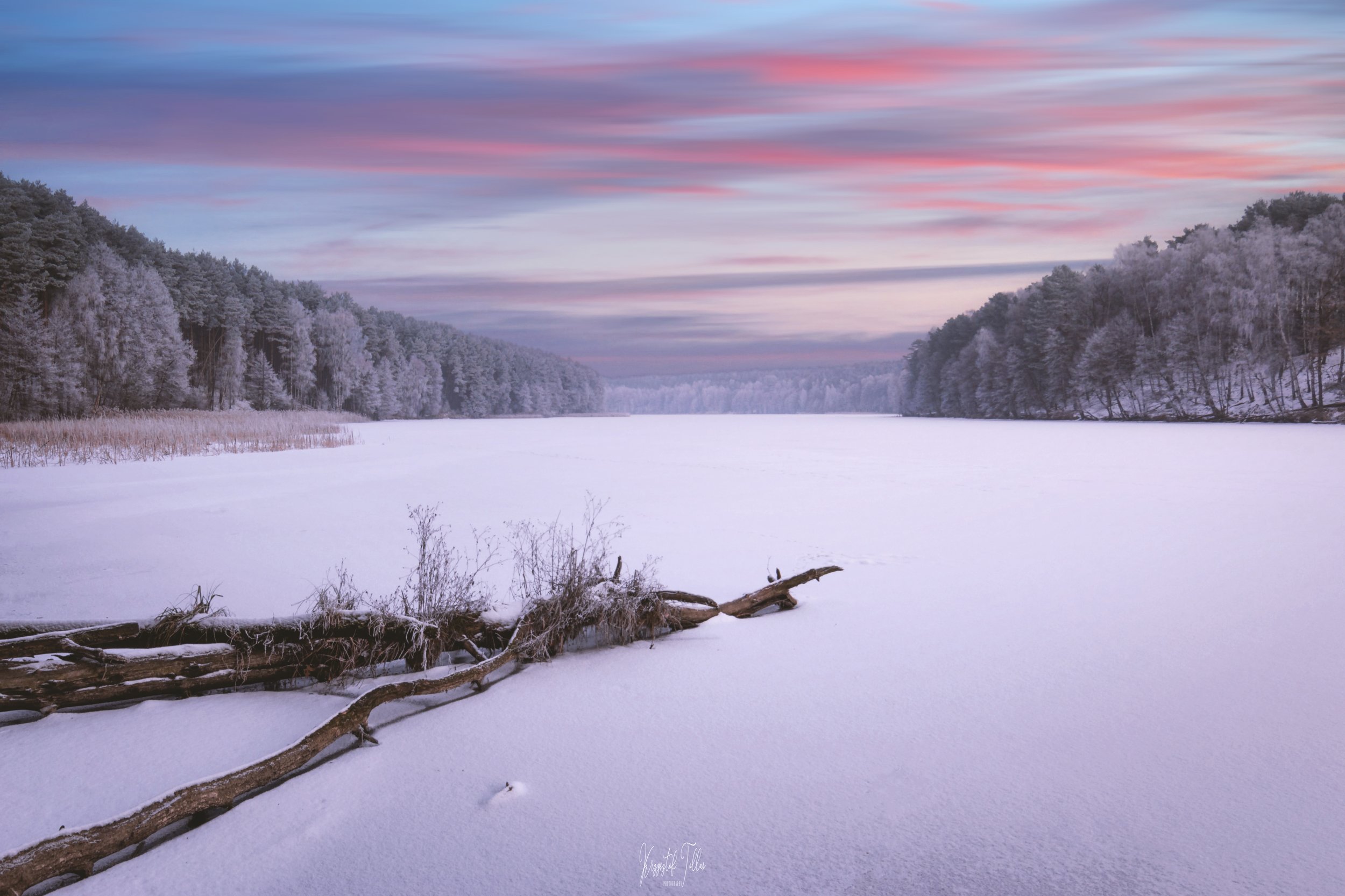 winter, snow, lake, nature, frost, landscape, nikon, sky, light, clouds, forest, trees, Krzysztof Tollas