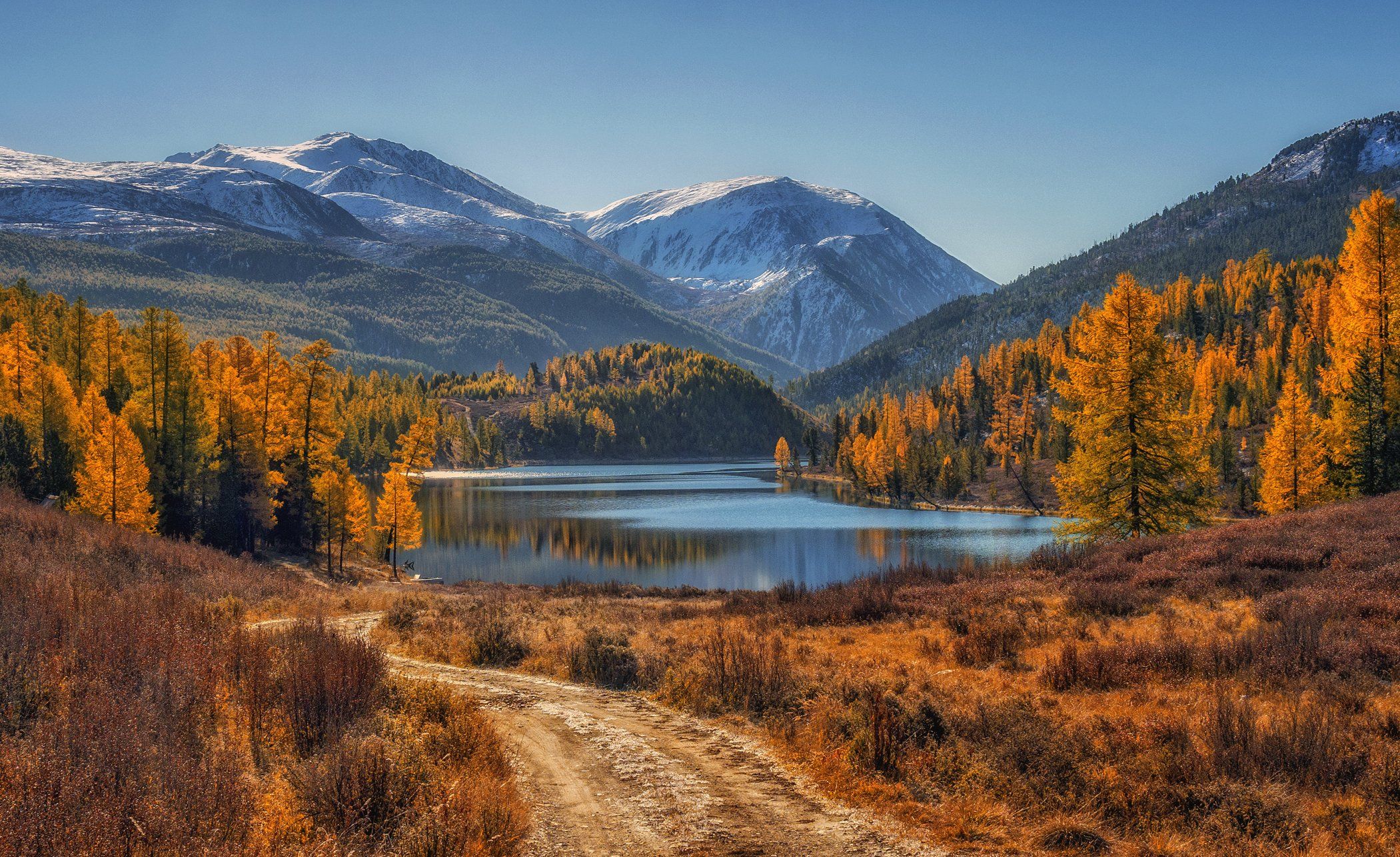 горный алтай,осень,утро,озеро кок-кёль,  lora_pavlova