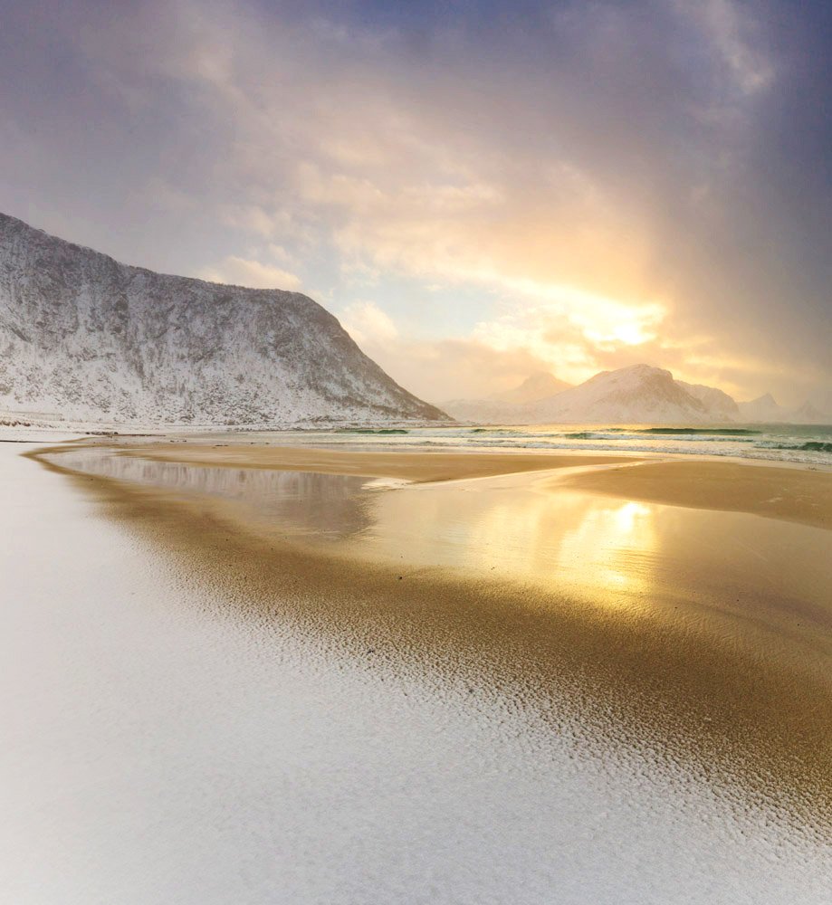 haukland beach,haukland,lofoten,sunset,winter,norway,north,, Adrian Szatewicz