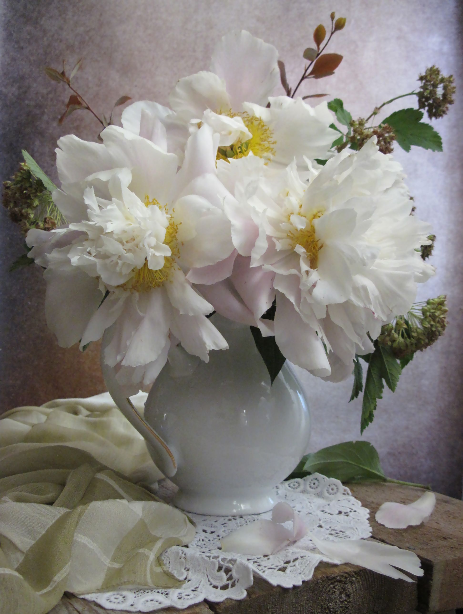 цветы, букет, пионы, Наталия Тихомирова