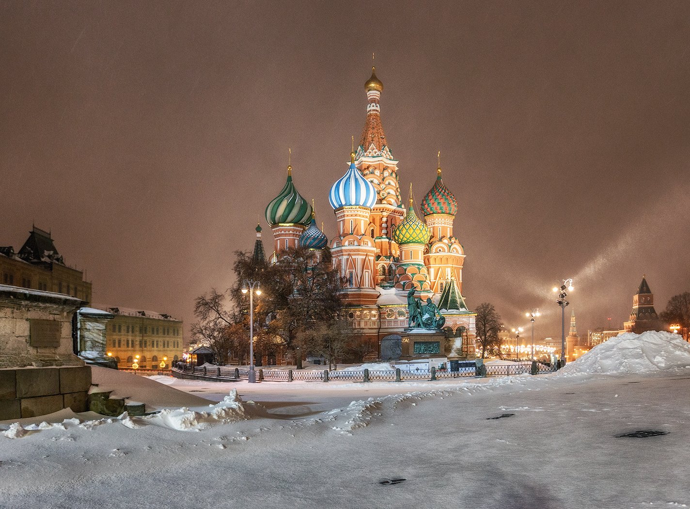 москва, красная площадь, снег, снегопад, Владимир Липецких