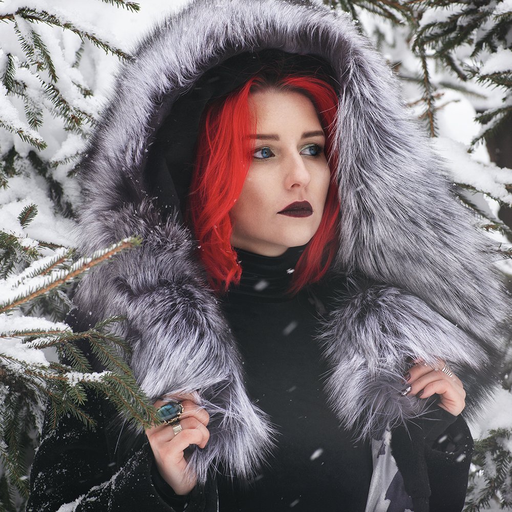 lady, model, portrait, snow, winter, white, Ефимов Александр