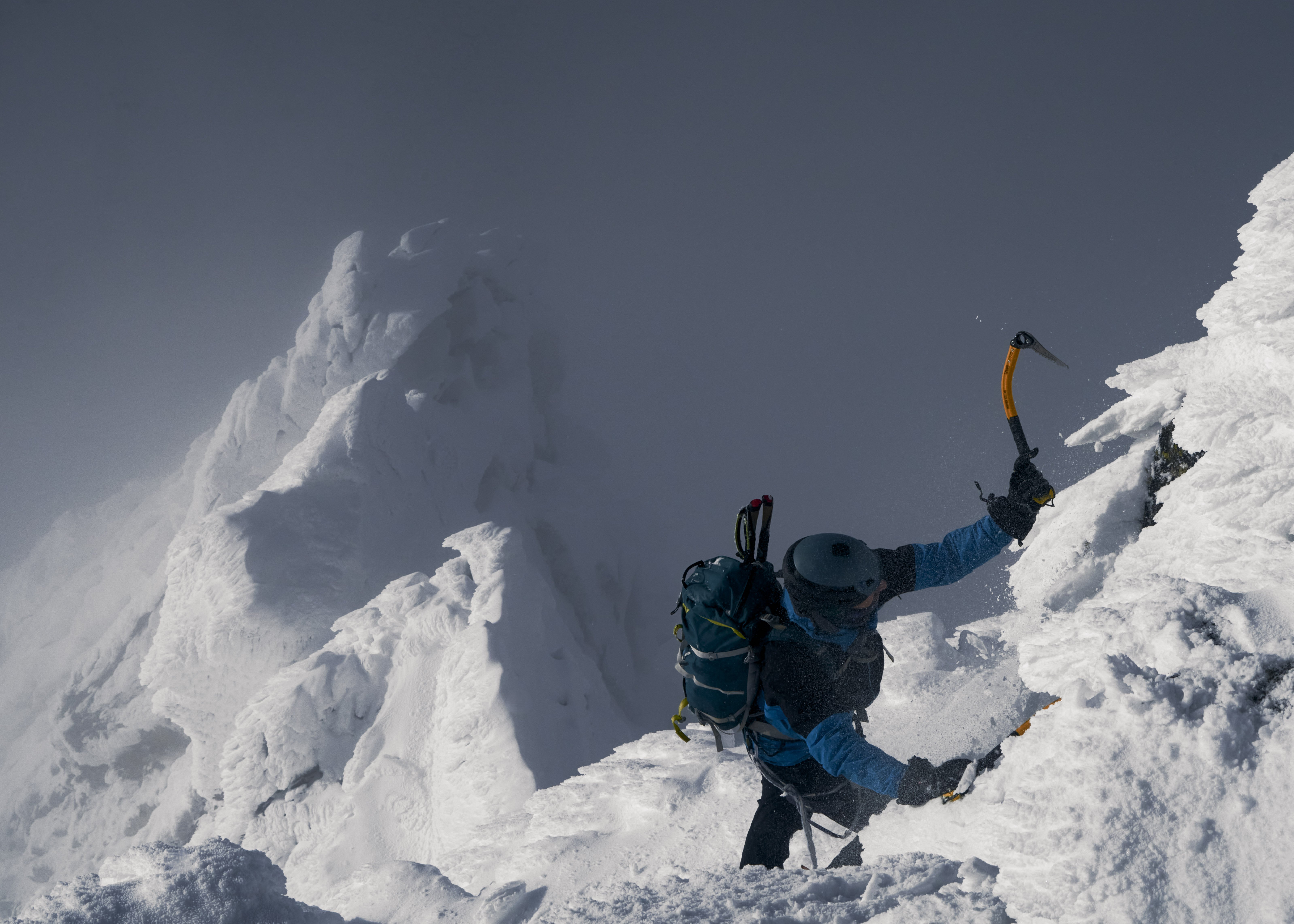 winter, climbing, mountaineering, snow, male, action, ascent, Martin Balko