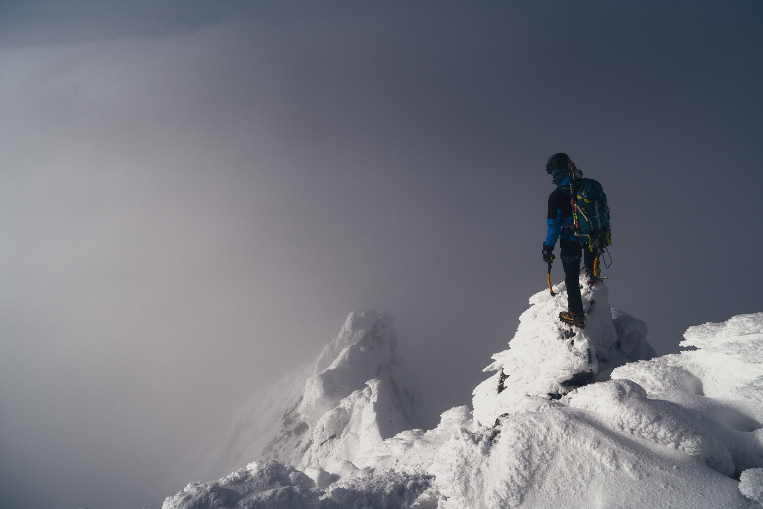 epic, winter, climbing, fog, snow, freeze, Martin Balko
