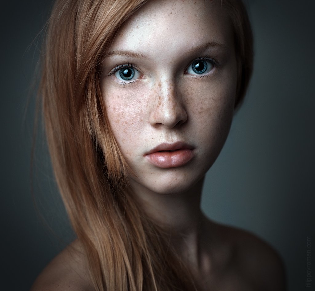 Cute, Freckles, Ginger, Girl, Hair, Portrait, Red, Роман Филиппов