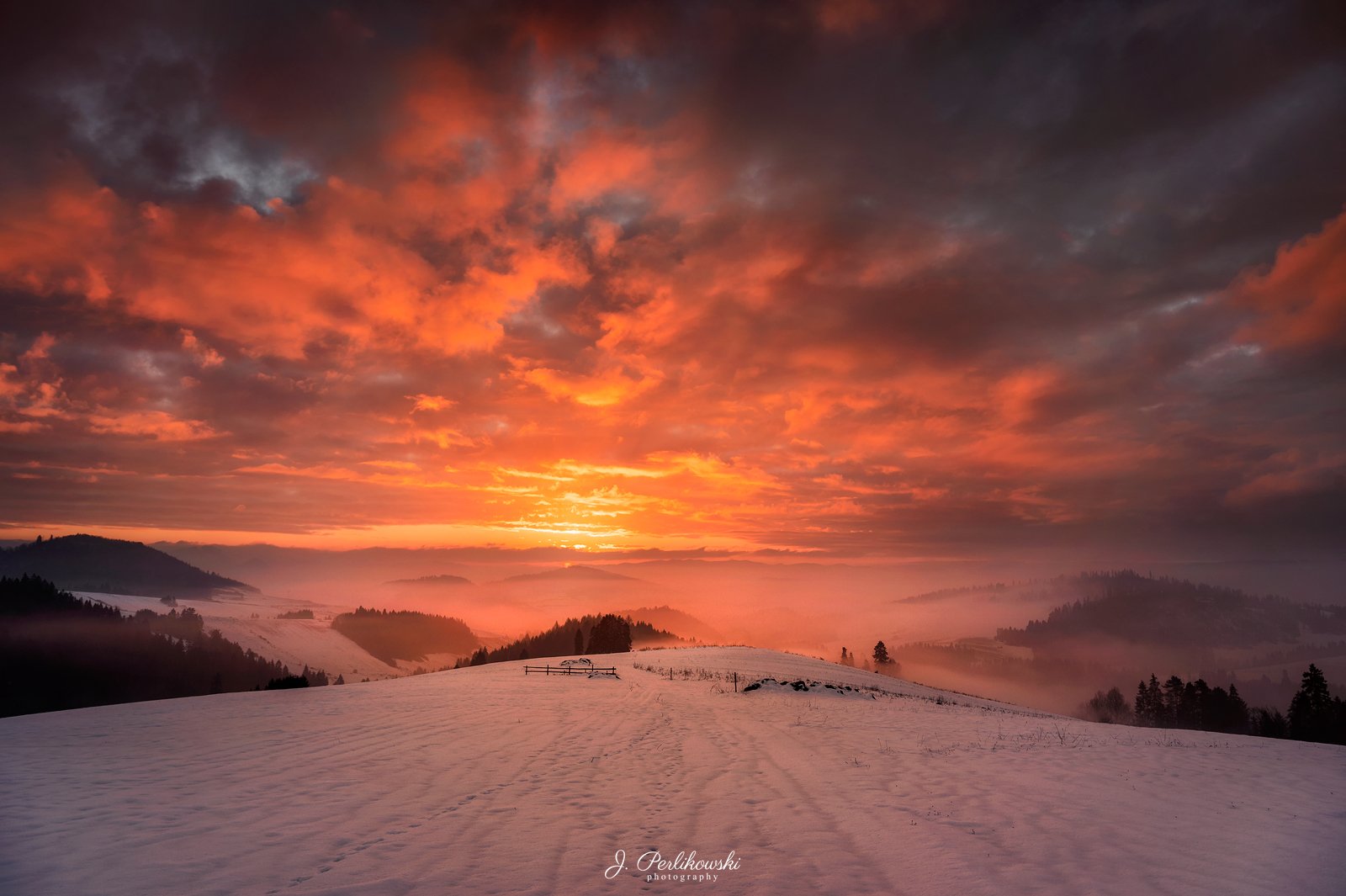 sky, sunrise, clouds, mountains, Jakub Perlikowski