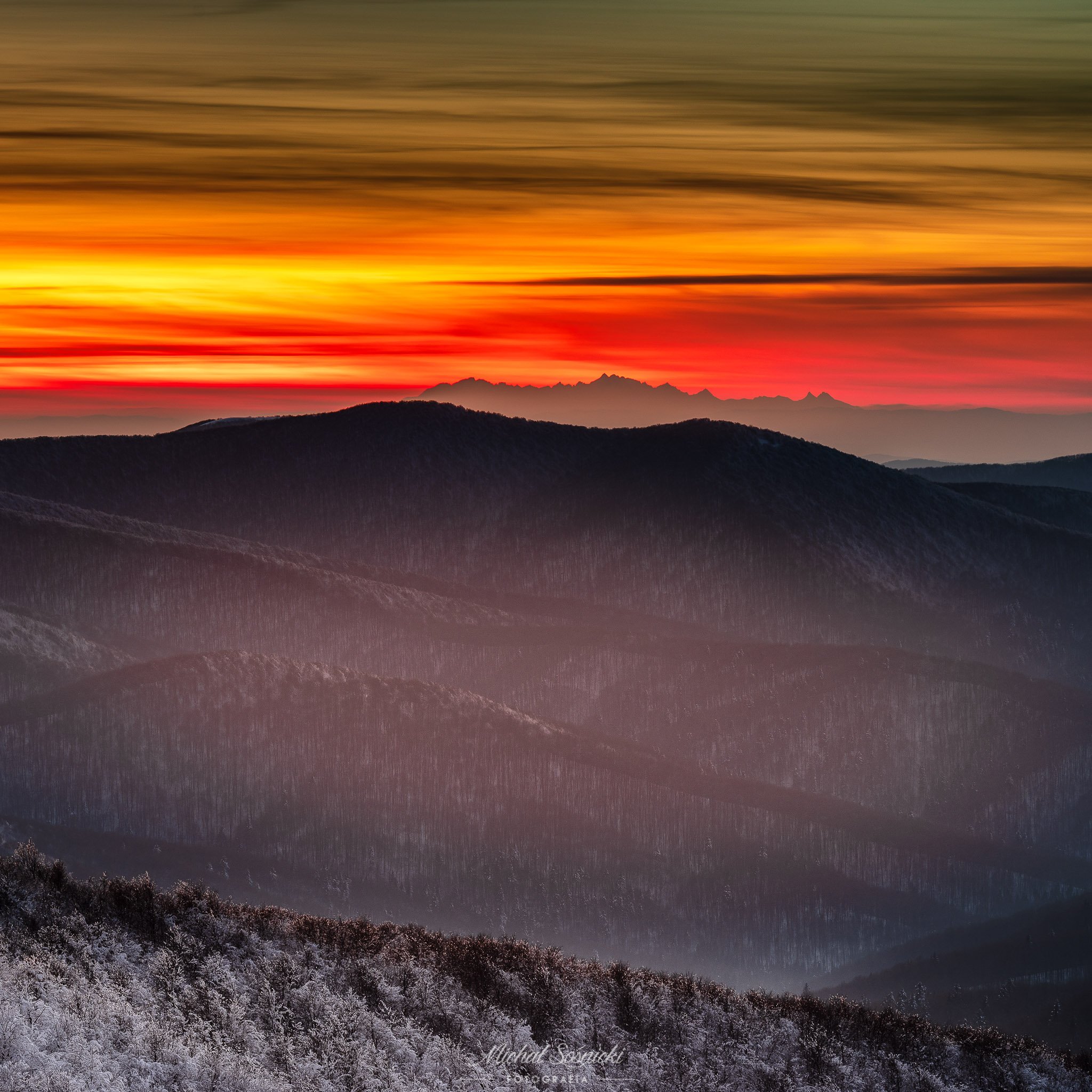 #mountains #bieszczady #winter #snow #photo #sky #poland #pentax #benro #benq #sunset #tatra, Michał Sośnicki