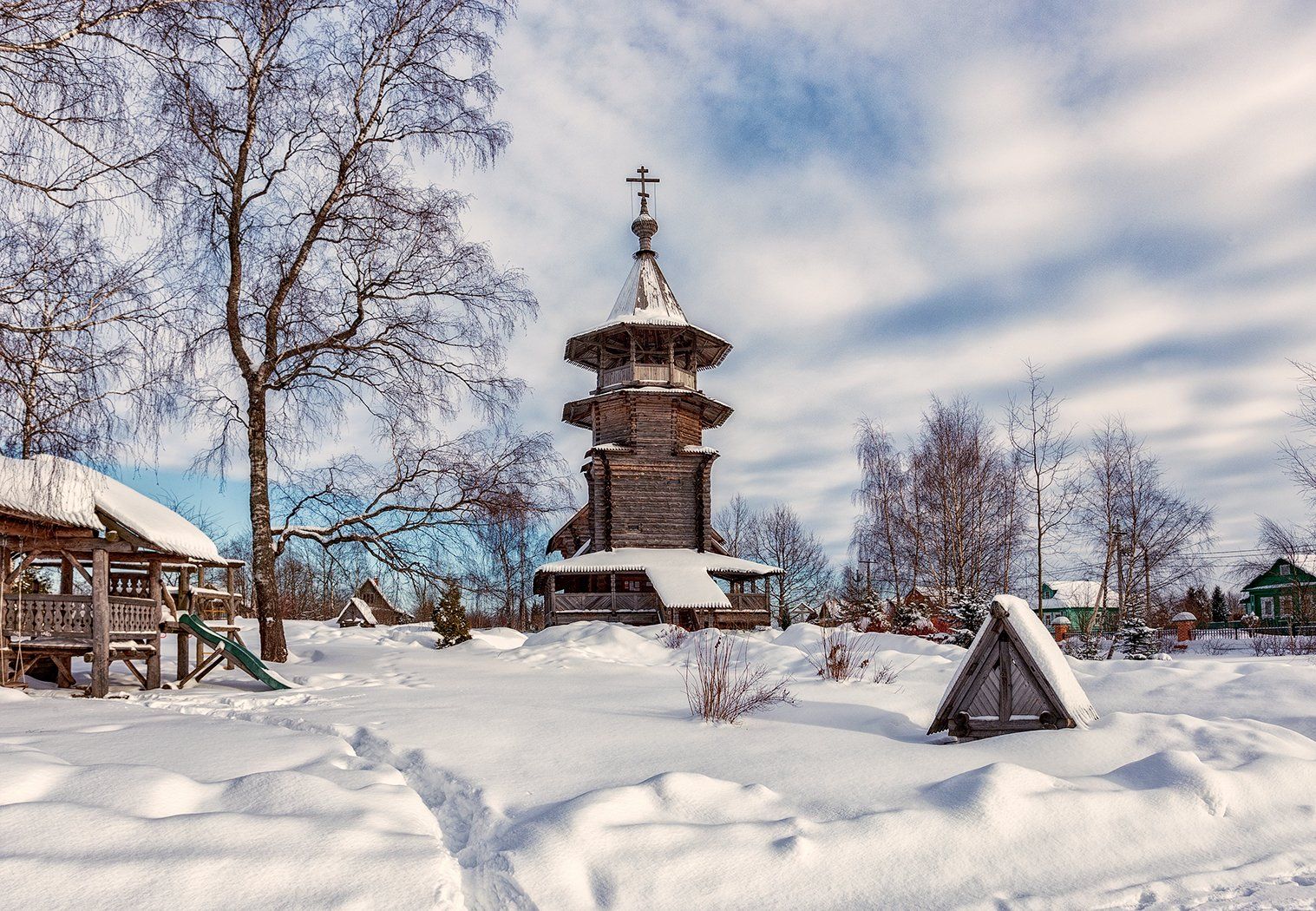церковь, зима, снег, сергиев-посад, Владимир Липецких