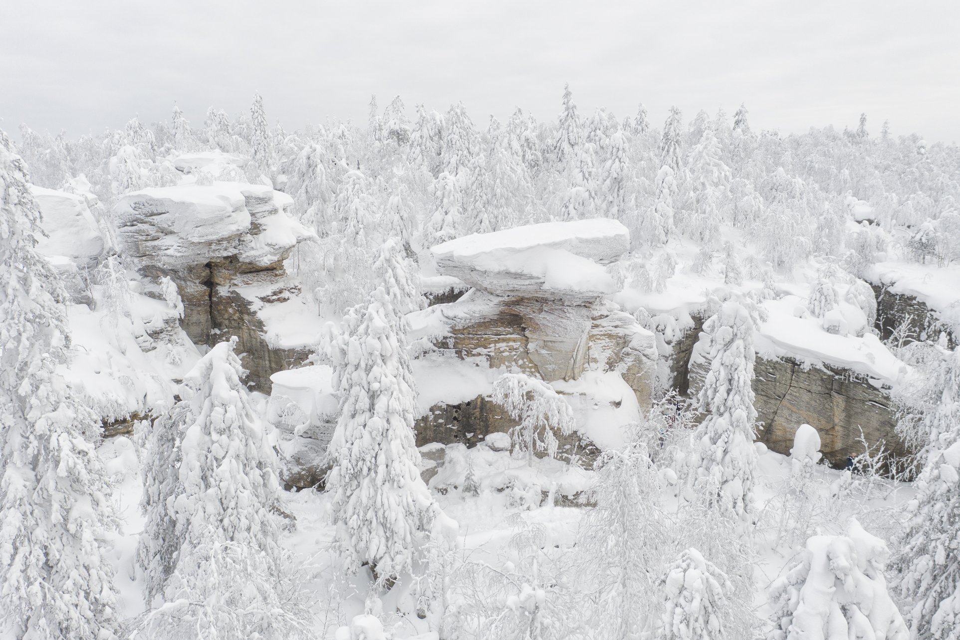 Пермь каменный лес зимой