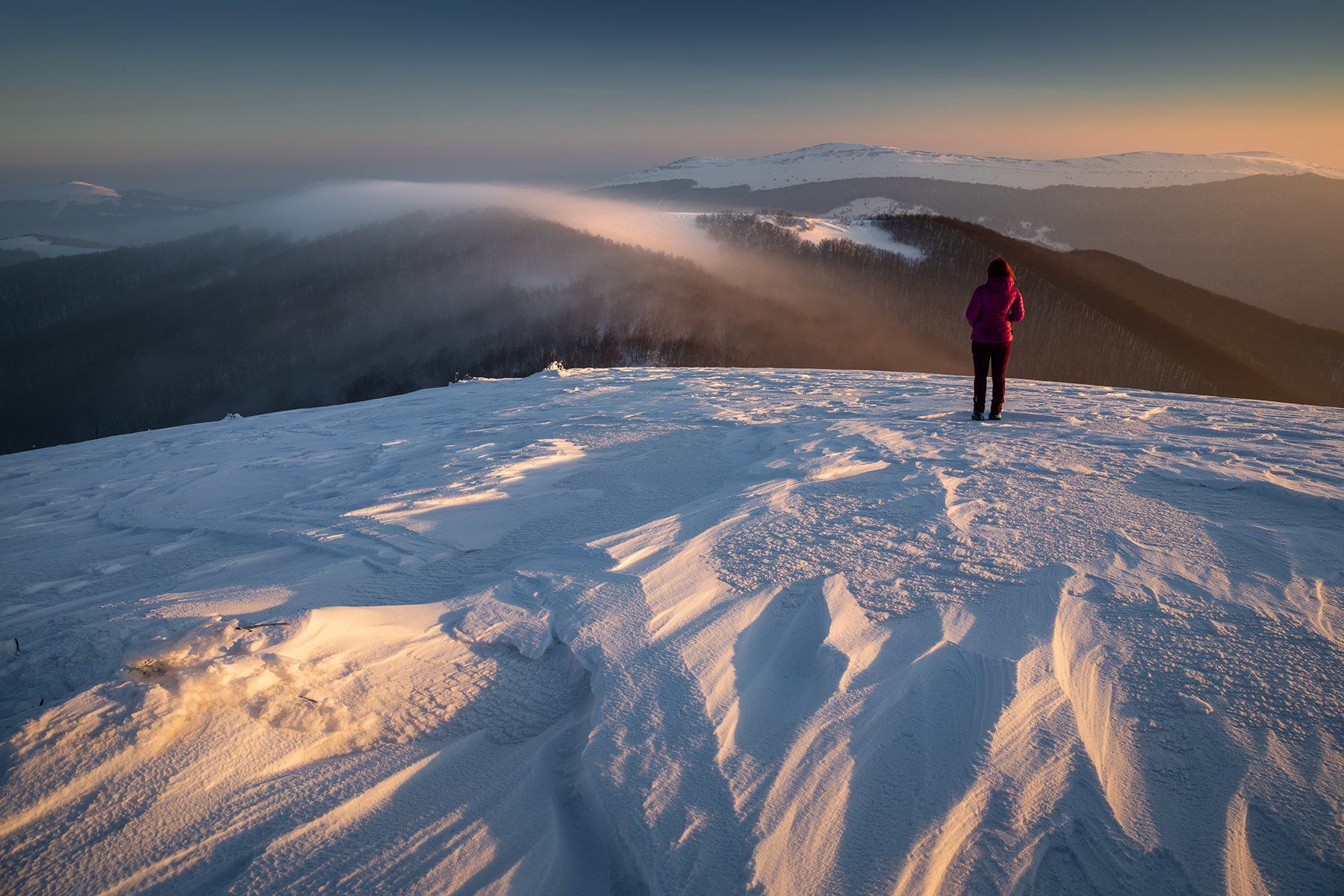 mountains, winter, poland, slovakia, ukraine, sunrise, Michał Kasperczyk