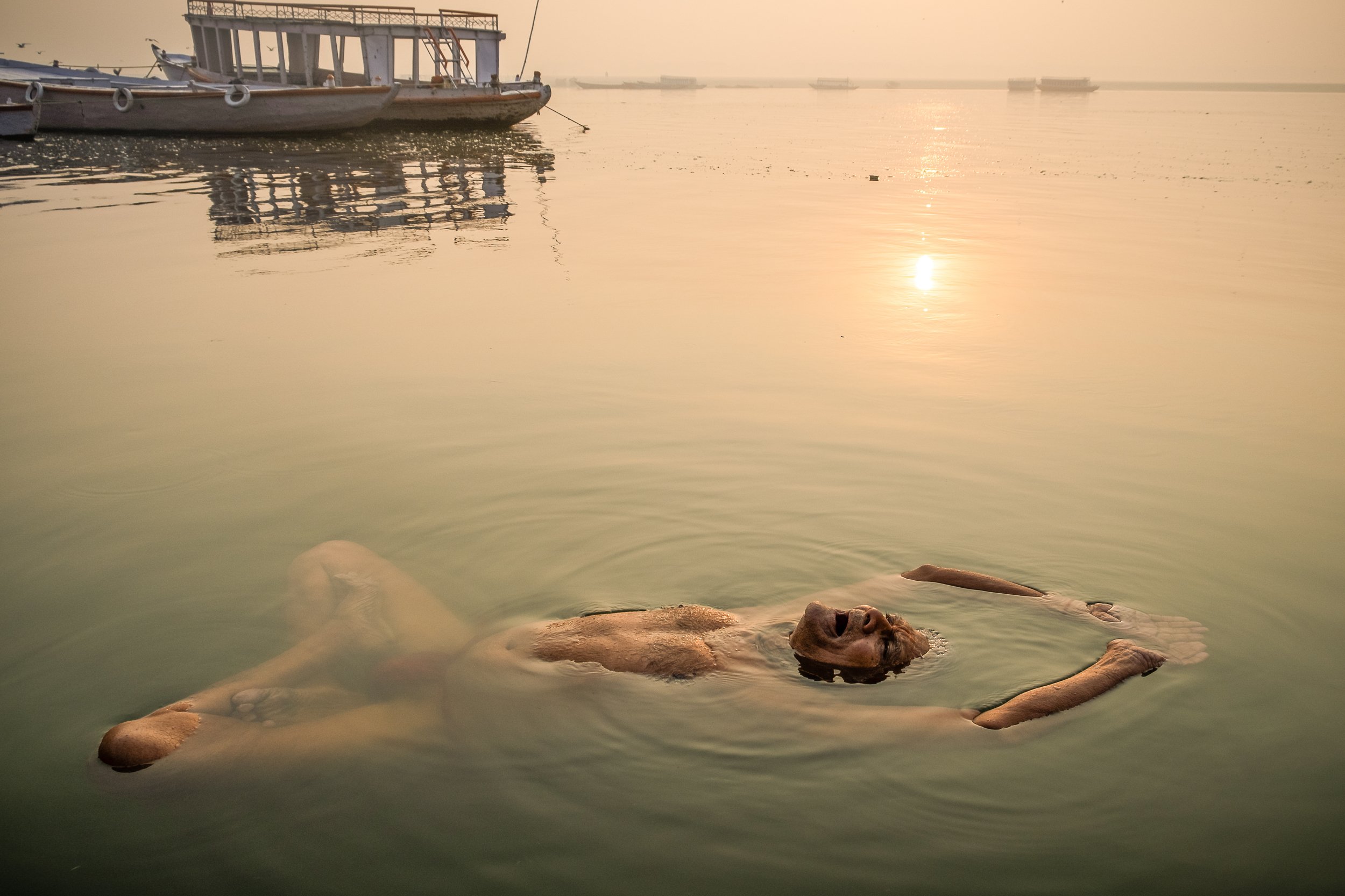 floating river yoga water, Haider Sayed Wasi