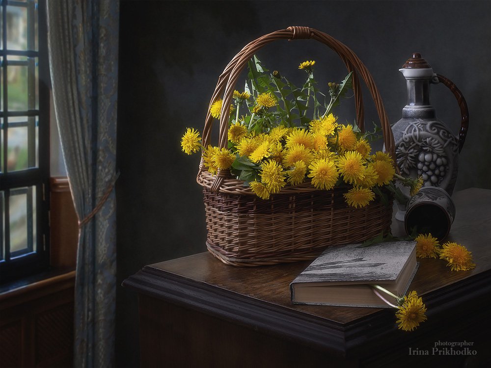 натюрморт, весна, художественное фото, цветы, одуванчики, настроение, винтажный, Ирина Приходько