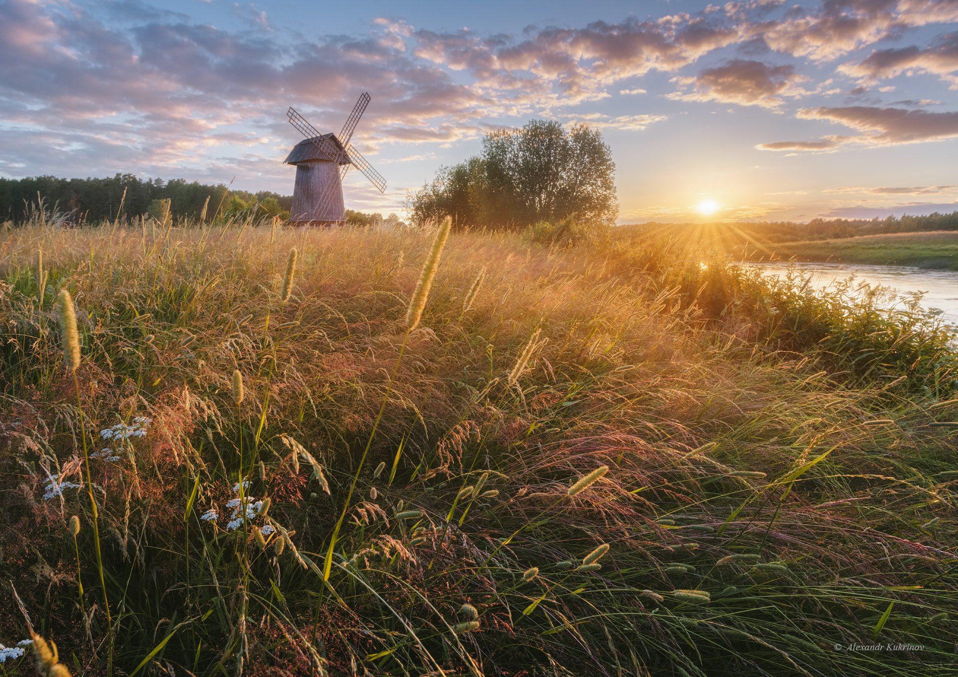 пушгоры,пезаж,лето,закат, Александр Кукринов