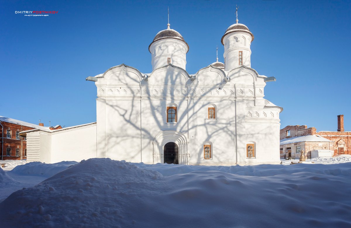 пейзаж,город,зима,храм,кремль,монастырь,церковь,религия,архитектура, Дмитрий Постников.