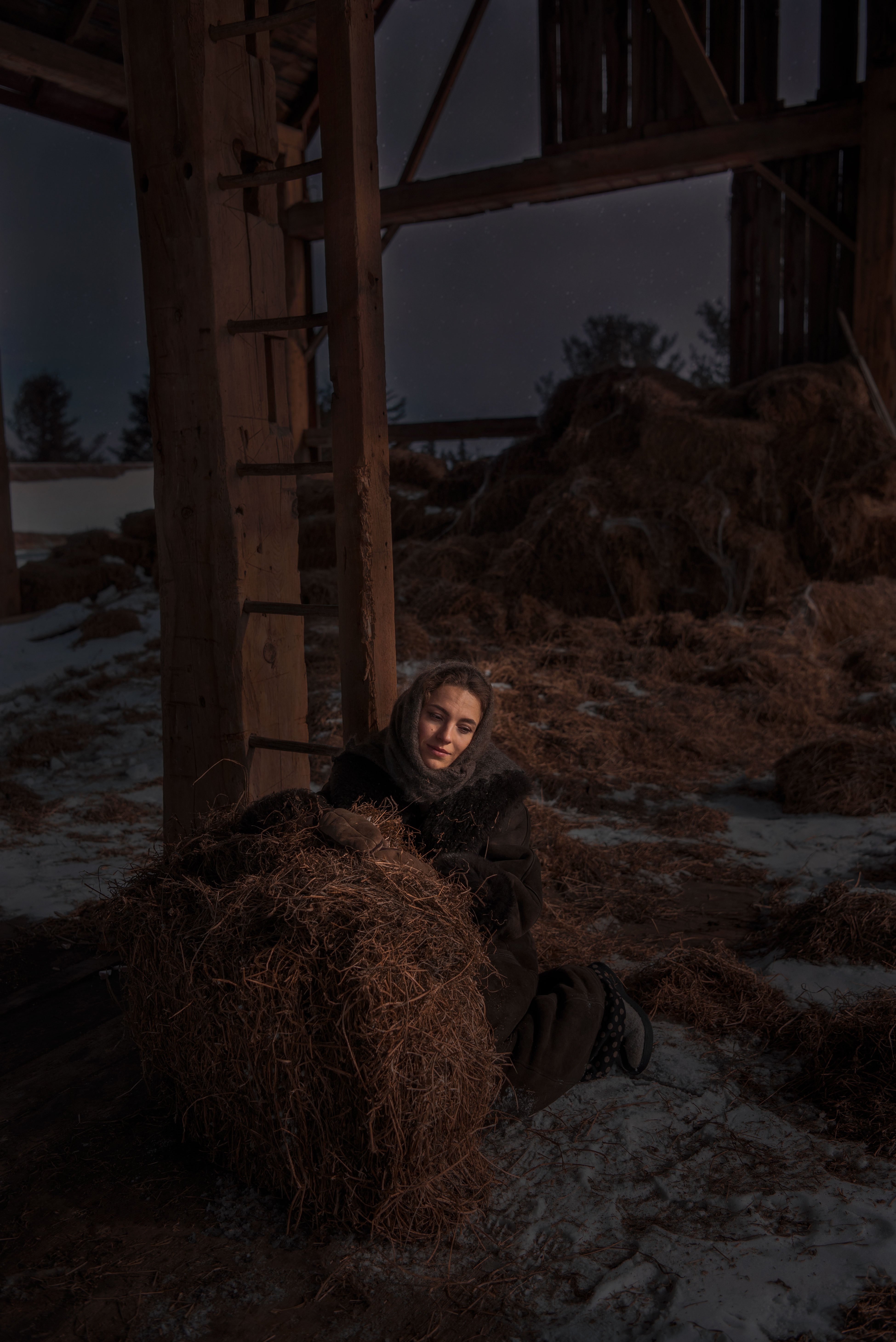 #mother #Farm #Canada #Toronto #деревня #мама #Сеновал #night #portrait #family #ontario #Moscow , Irina Kornienko