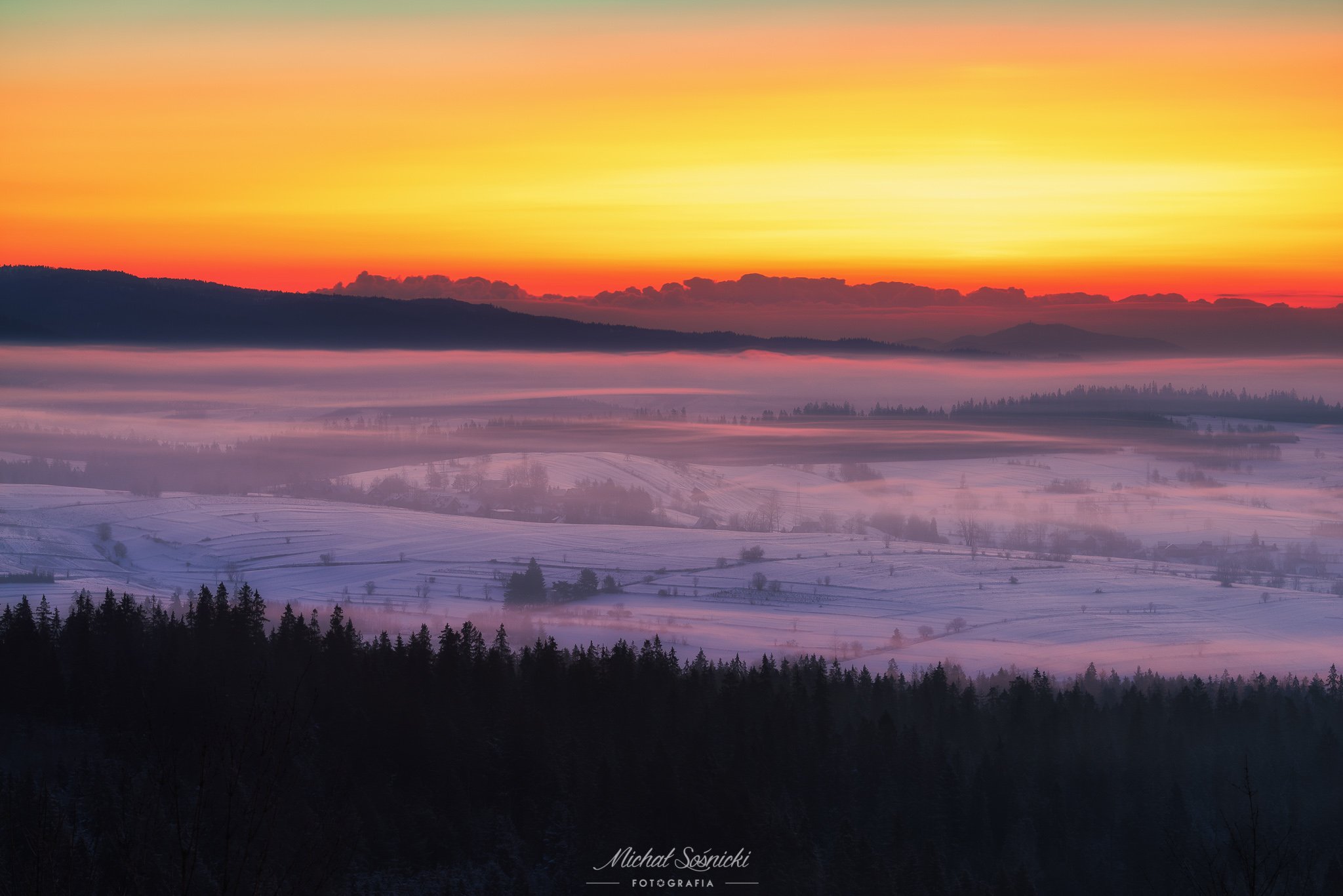 #mountains #poland #sunrise #snow #winter #morning #sky #beautiful #heaven #stairway #bluehour, Michał Sośnicki