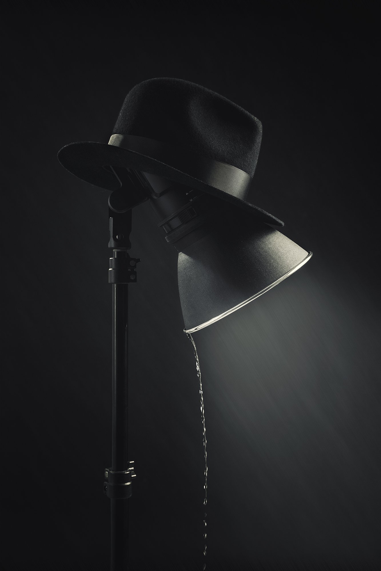 шляпа, штатив, лампа, дождь, свет, вспышка, Николай Сизиков
