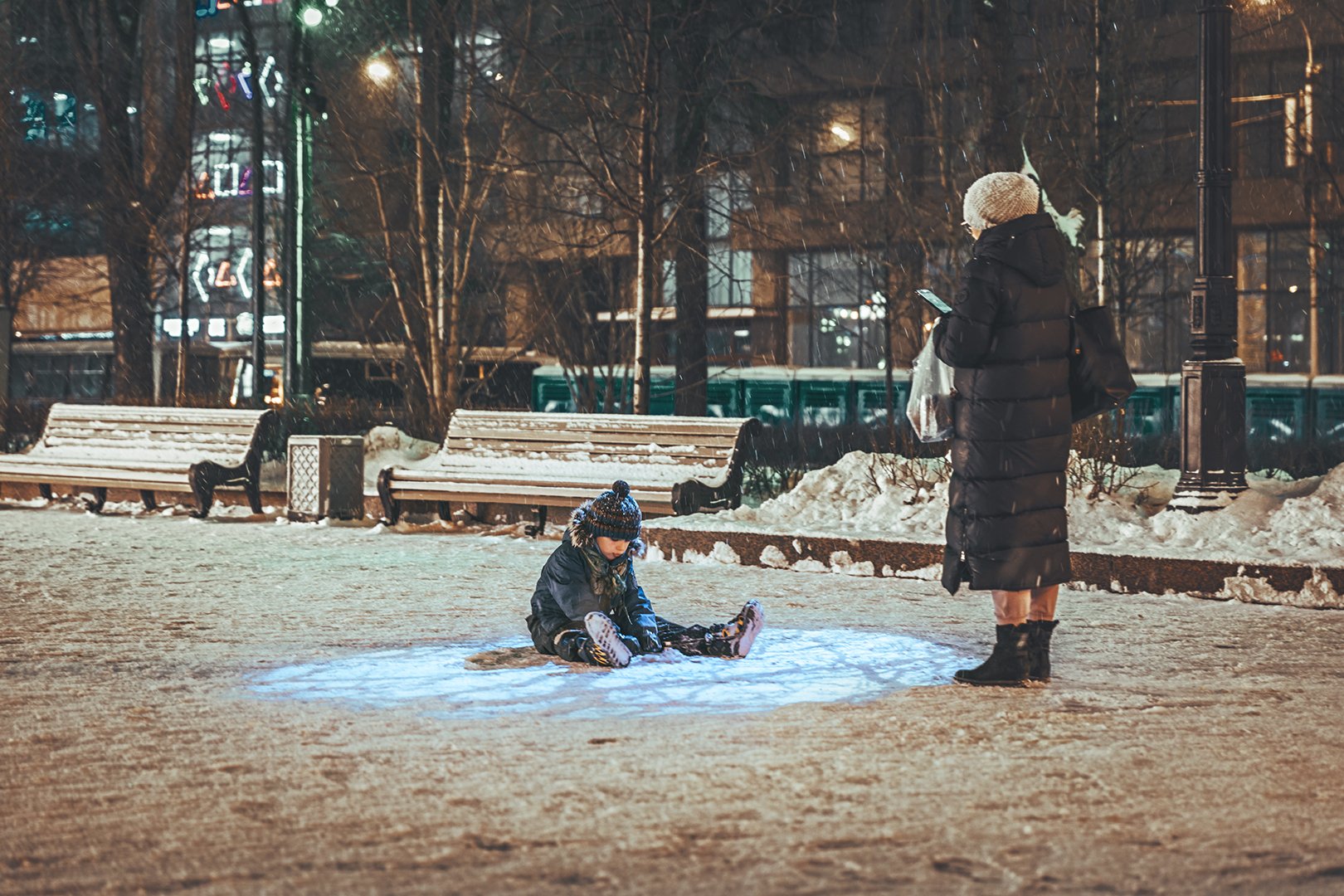 дети, детство, город, зима, Юрий Шурчков
