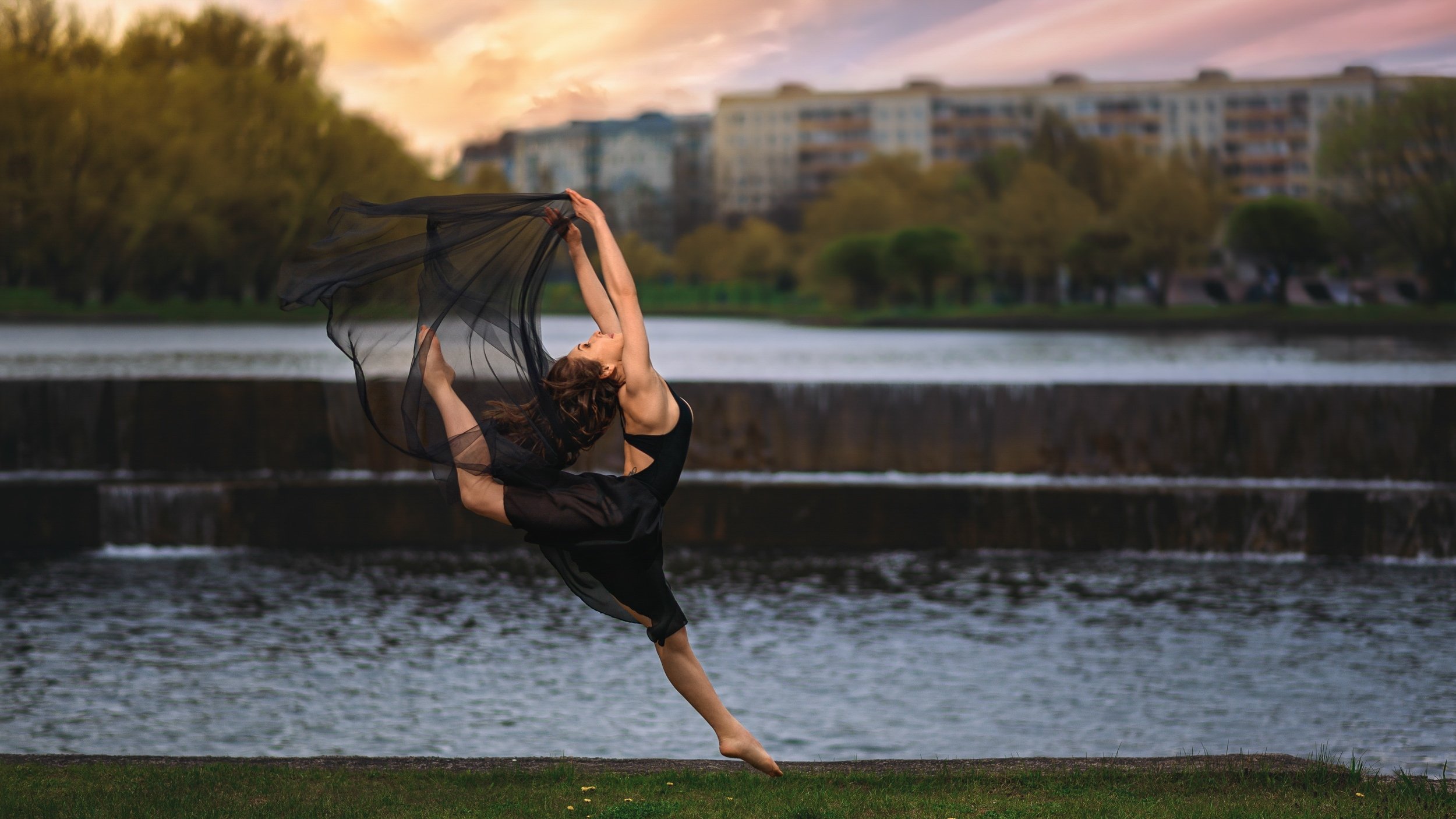 девушка ткани портрет танец portrait dancer, Дмитрий Медведь