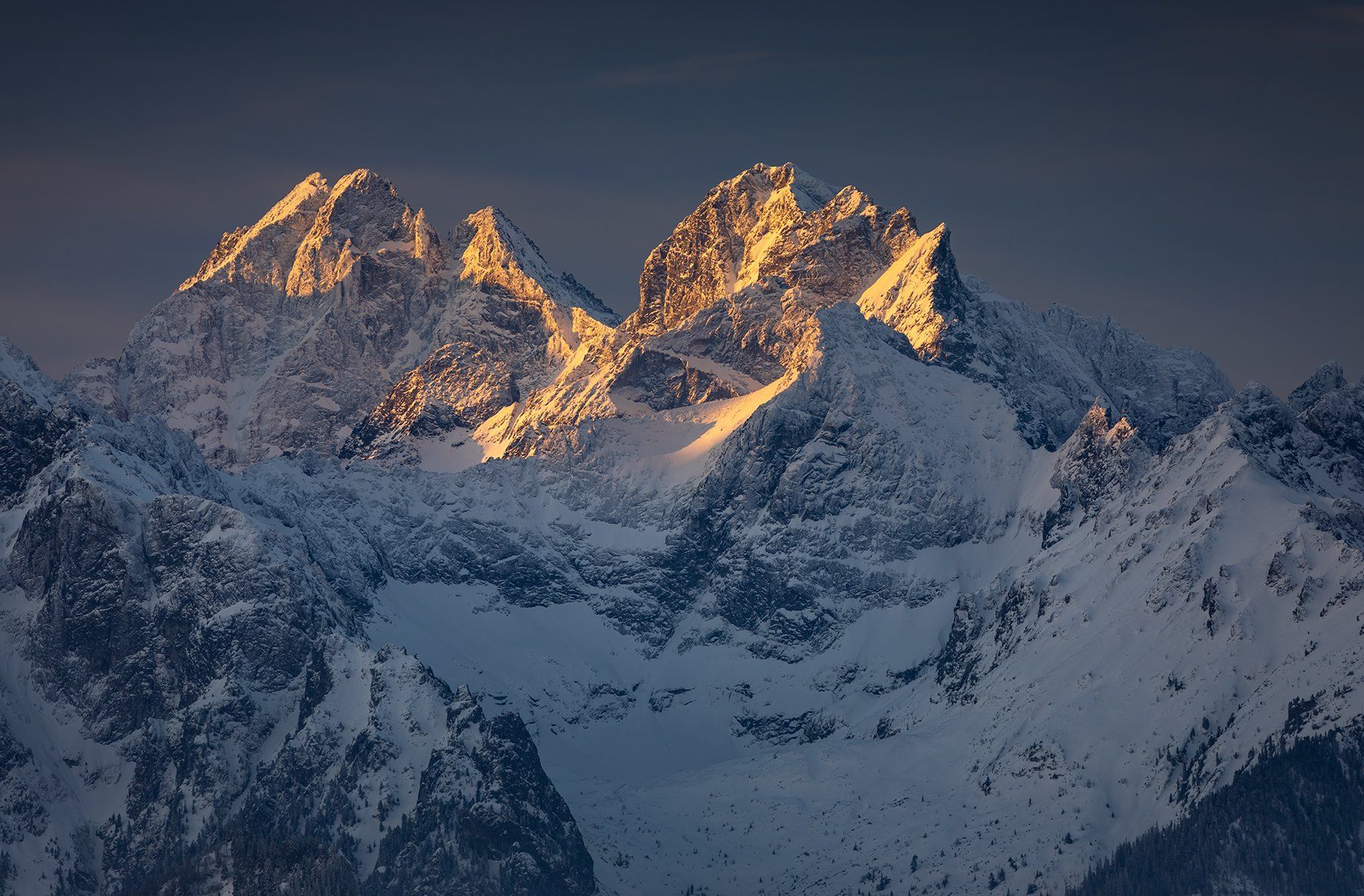 mountains, winter, poland, slovakia, sunrise, Michał Kasperczyk