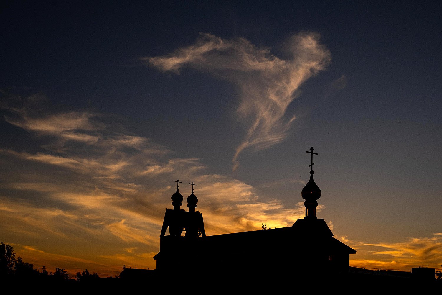 Жуковский, храм, церковь, ночной пейзаж, Артем Воробьев