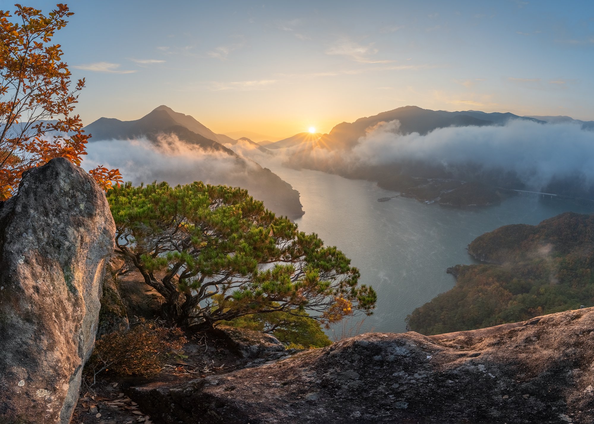 mountains,peak,hiking,spring,blossom, Jaeyoun Ryu