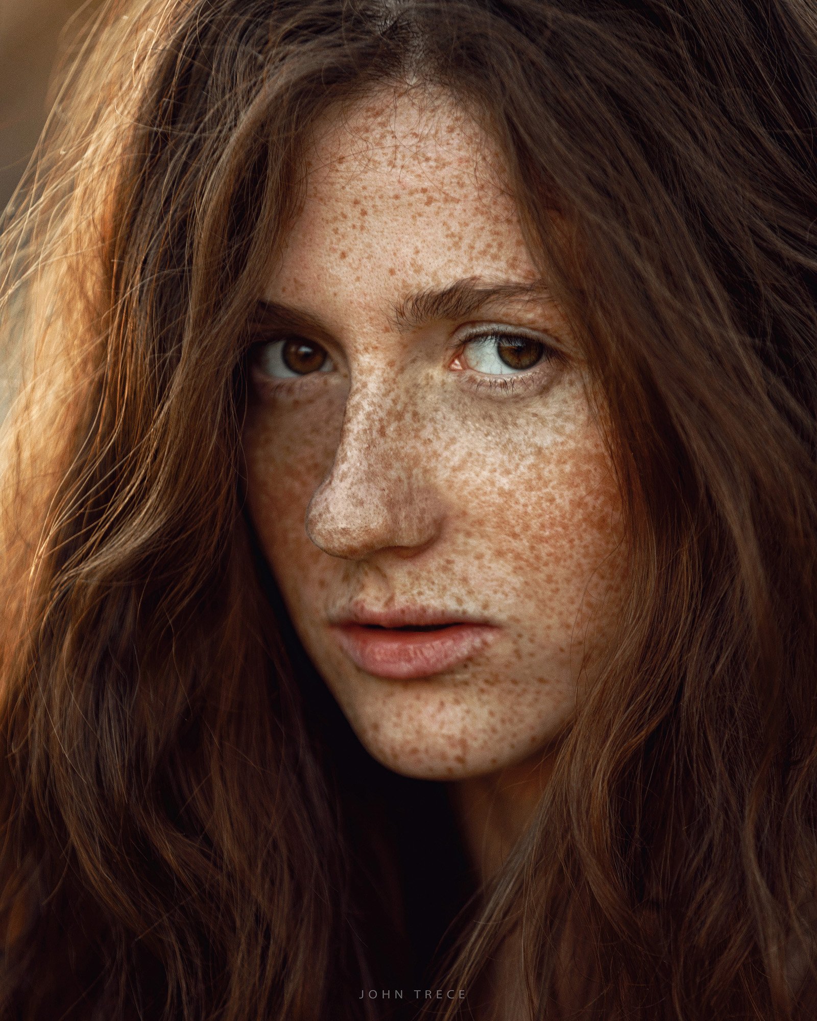 sunny sun girl redhead beauty freckles, John Trece